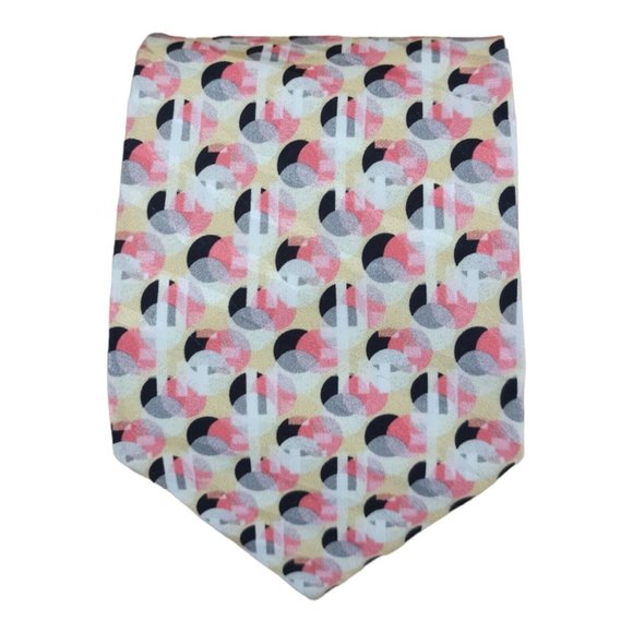 CHRISTIAN LACROIX Multicolored Geometric Silk Tie ITALY 59"/ 3.7" EC - Picture 1 of 6